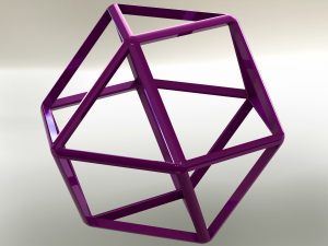 Wireframe Shape Cuboctahedron 3D Print Model