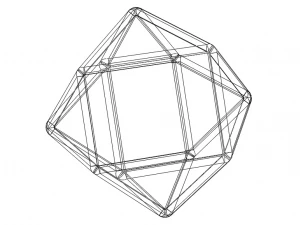 Wireframe Shape Cuboctahedron 3D Print Model