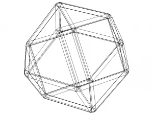 Wireframe Shape Cuboctahedron 3D Print Model