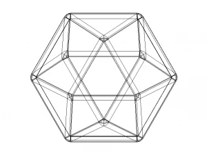 Wireframe Shape Cuboctahedron 3D Print Model