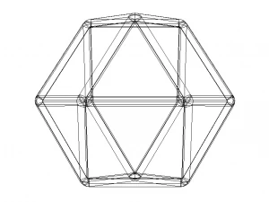 Wireframe Shape Cuboctahedron 3D Print Model