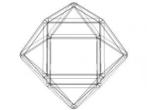 Wireframe Shape Cuboctahedron 3D Print Model