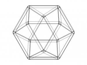 Wireframe Shape Cuboctahedron 3D Принт Модель