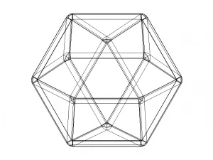 Wireframe Shape Cuboctahedron 3D Print Model