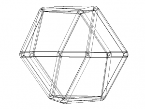 Wireframe Shape Cuboctahedron 3D Принт Модель