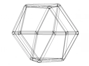 Wireframe Shape Cuboctahedron 3D Print Model