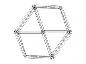 Wireframe Shape Cuboctahedron 3D Принт Модель