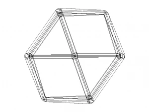 Wireframe Shape Cuboctahedron 3D Print Model