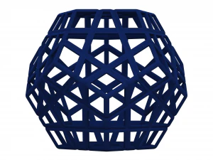 Wireframe Shape Geometric Megaminx Cube 3D Print Model