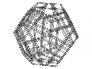 Wireframe Shape Geometric Megaminx Cube 3D Print Model