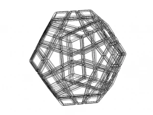 Wireframe Shape Geometric Megaminx Cube 3D Print Model