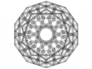 Wireframe Shape Geometric Megaminx Cube Model Cetak 3D