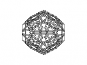 Wireframe Shape Geometric Megaminx Cube Model Cetak 3D