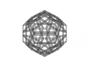 Wireframe Shape Geometric Megaminx Cube 3D Print Model