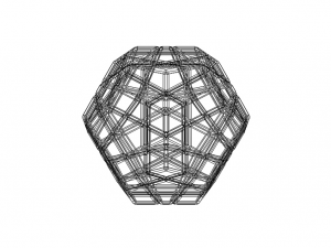 Wireframe Shape Geometric Megaminx Cube Model Cetak 3D