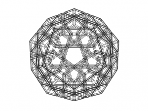 Wireframe Shape Geometric Megaminx Cube Model Cetak 3D