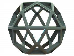 Wireframe Shape Icosidodecahedron 3D Print Model