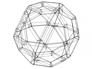 Wireframe Shape Icosidodecahedron 3Dプリントモデル