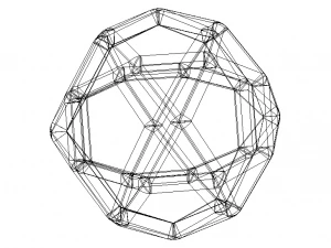 Wireframe Shape Icosidodecahedron 3D Print Model