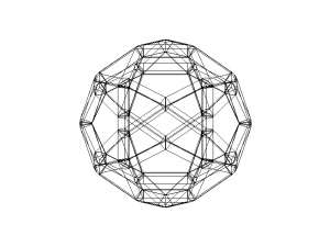 Wireframe Shape Icosidodecahedron 3Dプリントモデル