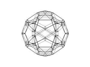 Wireframe Shape Icosidodecahedron 3D Print Model