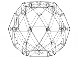 Wireframe Shape Icosidodecahedron 3Dプリントモデル