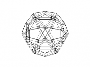 Wireframe Shape Icosidodecahedron 3Dプリントモデル