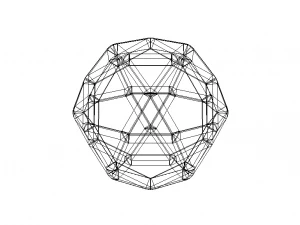 Wireframe Shape Icosidodecahedron 3D Print Model