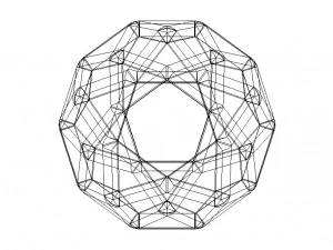 Wireframe Shape Icosidodecahedron 3D Print Model