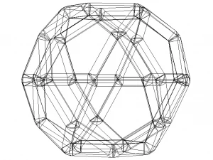 Wireframe Shape Icosidodecahedron 3D Print Model