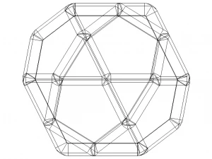 Wireframe Shape Icosidodecahedron 3D Print Model