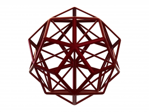 Wireframe Shape Small Triambic Icosahedron Modello di stampa 3D