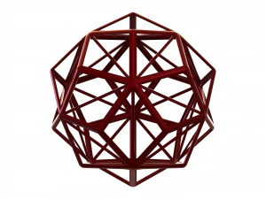Wireframe Shape Small Triambic Icosahedron 3D Print Model