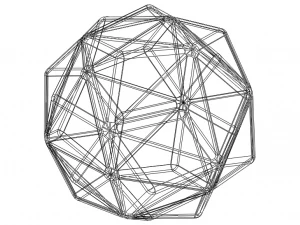 Wireframe Shape Small Triambic Icosahedron 3D Print Model