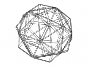 Wireframe Shape Small Triambic Icosahedron Modello di stampa 3D
