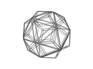Wireframe Shape Small Triambic Icosahedron Modello di stampa 3D