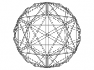 Wireframe Shape Small Triambic Icosahedron Modello di stampa 3D