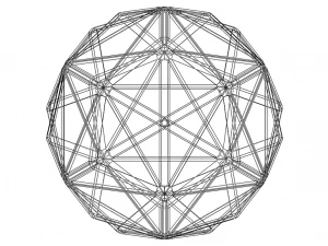 Wireframe Shape Small Triambic Icosahedron 3D Print Model