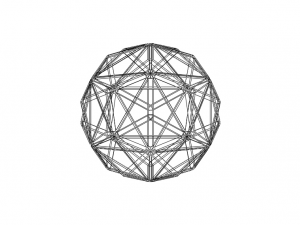 Wireframe Shape Small Triambic Icosahedron Modello di stampa 3D