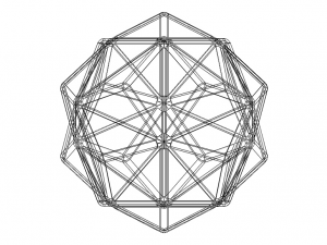 Wireframe Shape Small Triambic Icosahedron Modello di stampa 3D