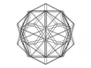 Wireframe Shape Small Triambic Icosahedron 3D Print Model