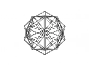 Wireframe Shape Small Triambic Icosahedron 3D Print Model