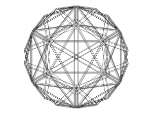 Wireframe Shape Small Triambic Icosahedron Modello di stampa 3D