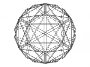 Wireframe Shape Small Triambic Icosahedron 3D Print Model