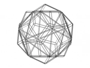 Wireframe Shape Small Triambic Icosahedron 3D Print Model