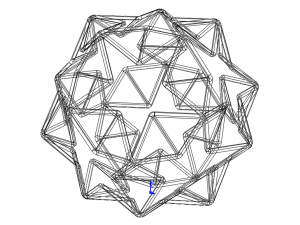 Wireframe Shape Small Ditrigonal Icosidodecahedron 3D Print Model