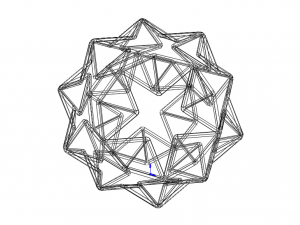 Wireframe Shape Small Ditrigonal Icosidodecahedron 3D Print Model