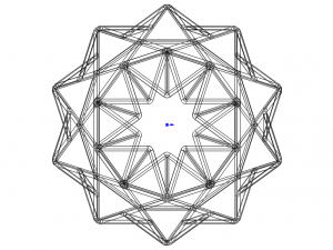 Wireframe Shape Small Ditrigonal Icosidodecahedron 3D Print Model