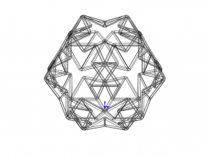 Wireframe Shape Small Ditrigonal Icosidodecahedron 3D Print Model