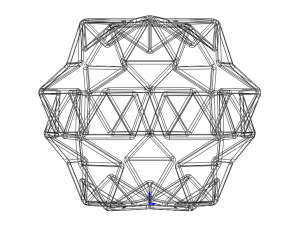Wireframe Shape Small Ditrigonal Icosidodecahedron 3D Print Model